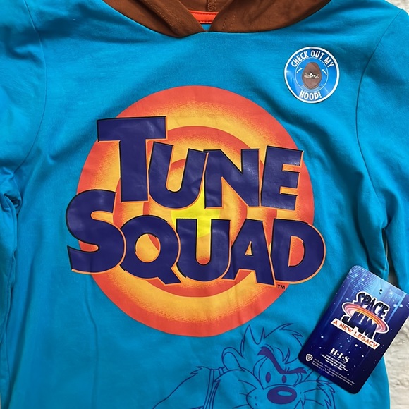 Space Jam 2 Piece Boys Tune Squad Tazmanian Devil Hoodie Pants Outfit Set Size 8 - Picture 4 of 16